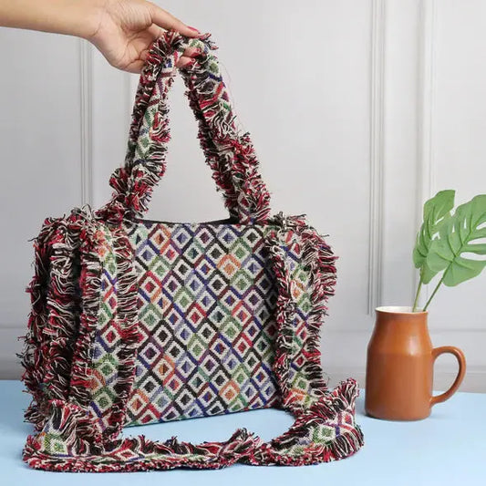 Discover the Bohemian Jacquard Tote - Bliss Boho