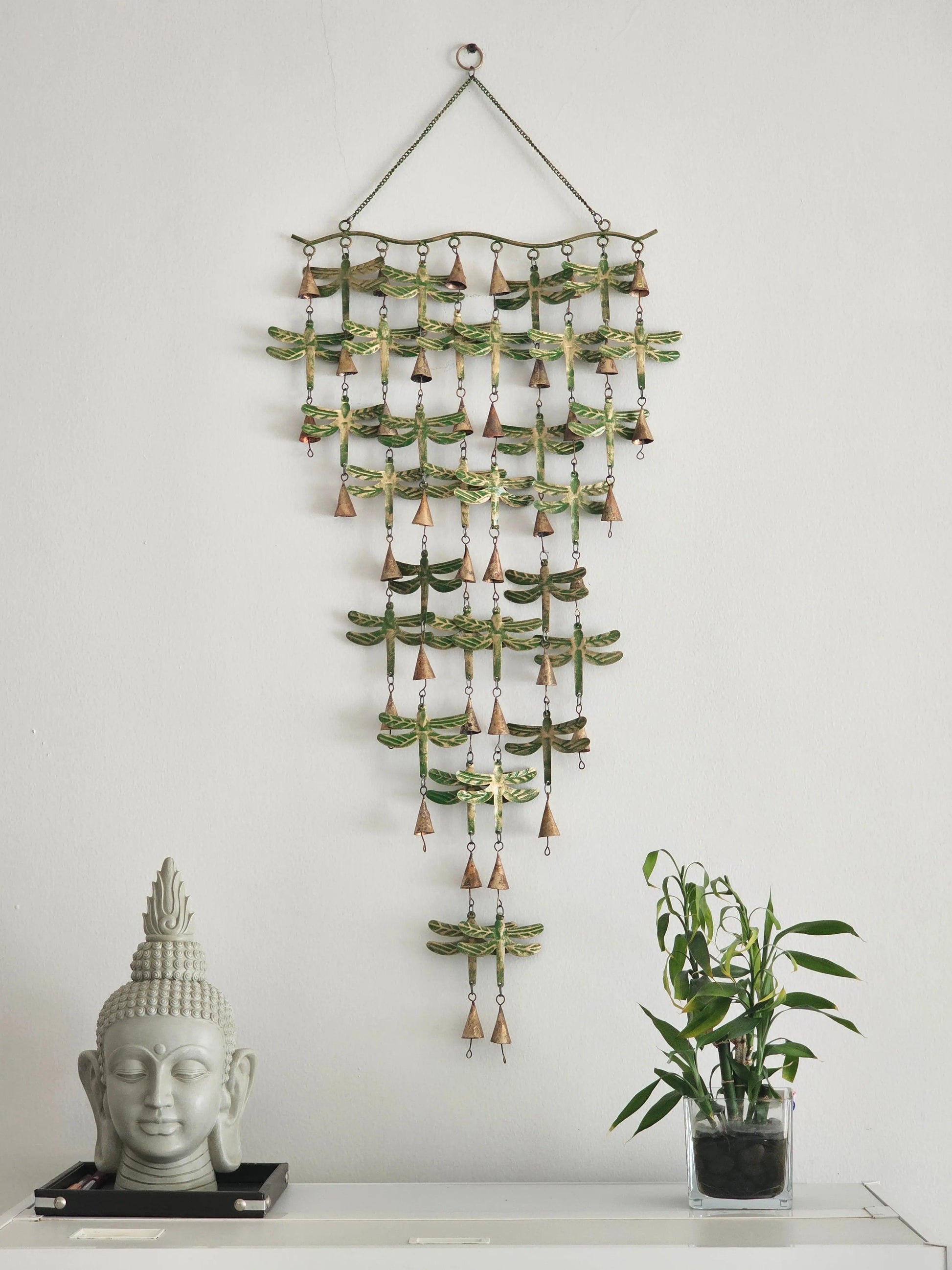 Bohemian Dragonfly Wall Decor Handcrafted Chime Bliss Boho