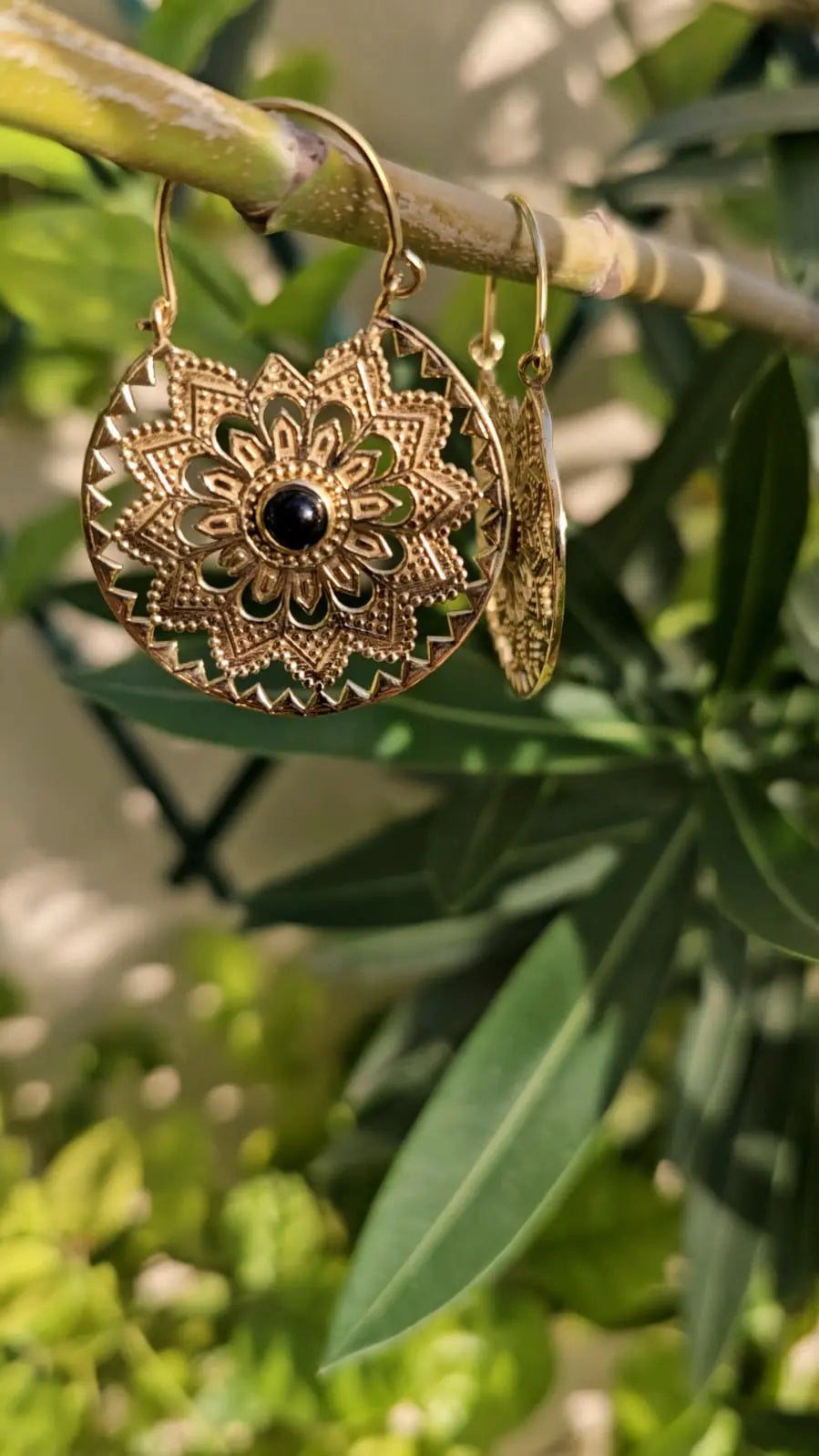 Bohemian Bloom Hoop Earrings