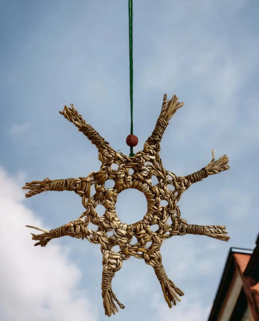 Handwoven Christmas tree decor Set of 2 pieces Bliss Boho