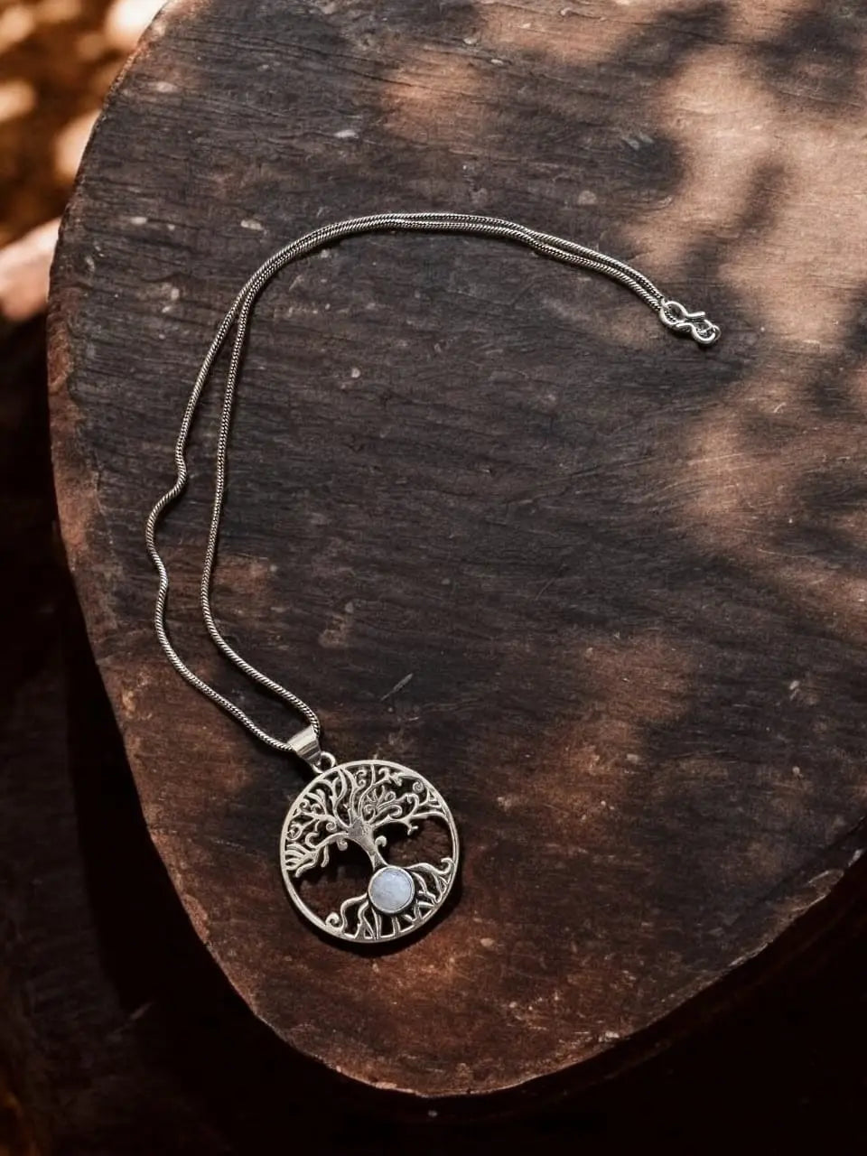 Tree Of Life Necklace with Lapis Lazuli Stone Bliss Boho