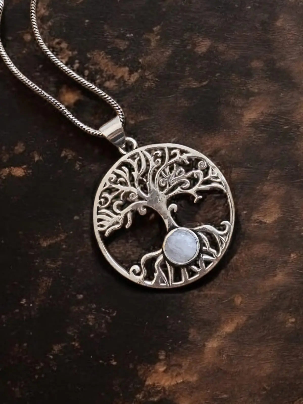 Tree Of Life Necklace with Lapis Lazuli Stone Bliss Boho