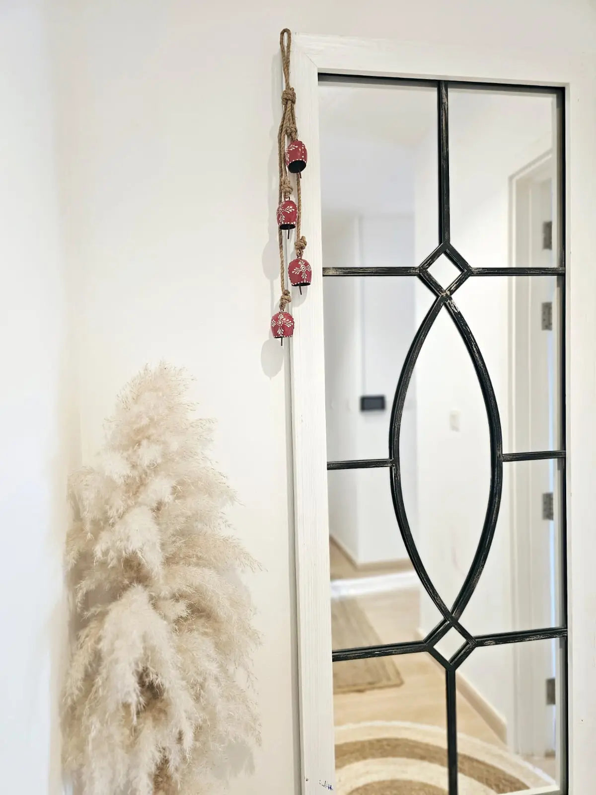 Handcrafted Recycled Iron Dome Bells – Vibrant Red Bliss Boho