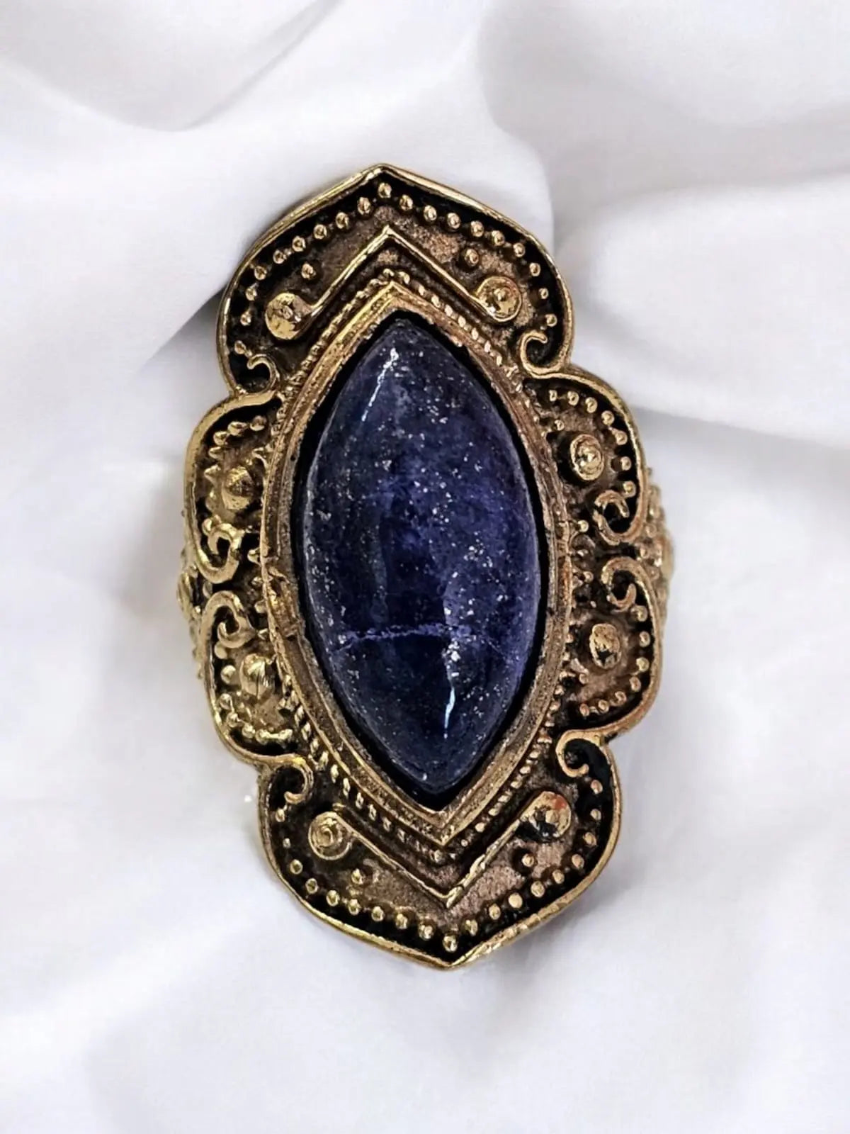 Vintage Aria Ring with Lapis Lazuli Stone Bliss Boho