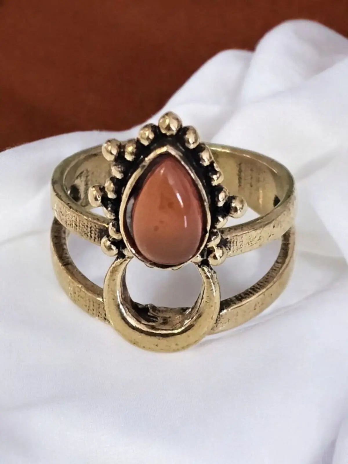 Chandra Ring with Carnelian Stone Bliss Boho
