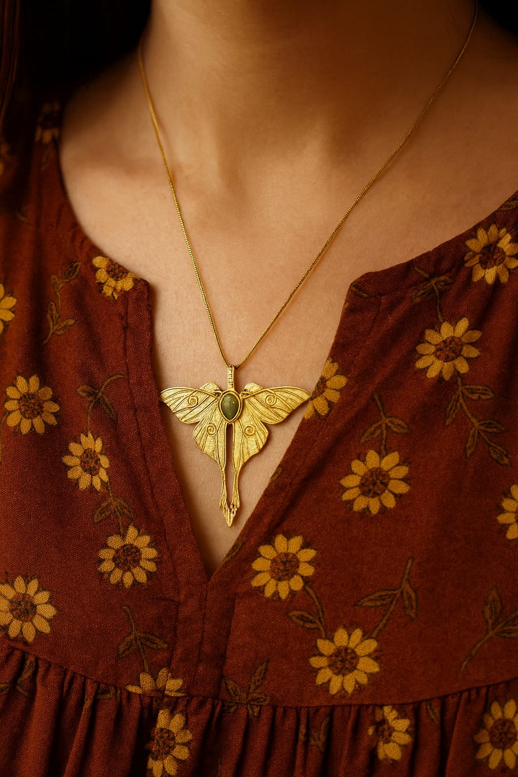 Luna Moth Amulet