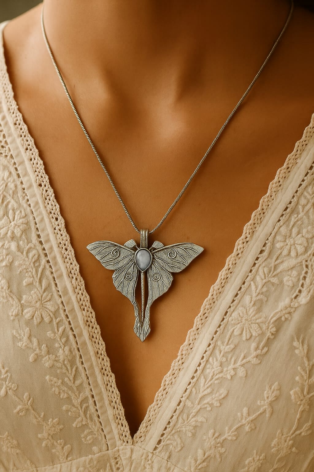 Luna Moth Amulet