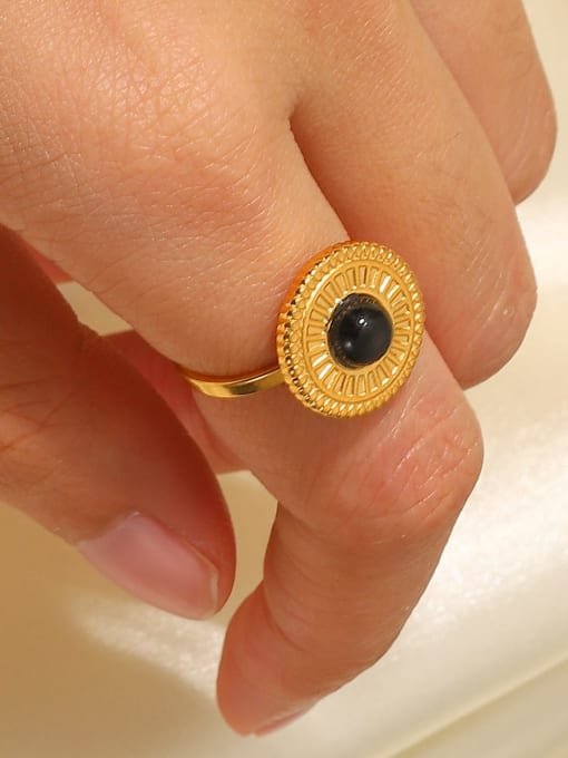 Obsidian Shield Ring