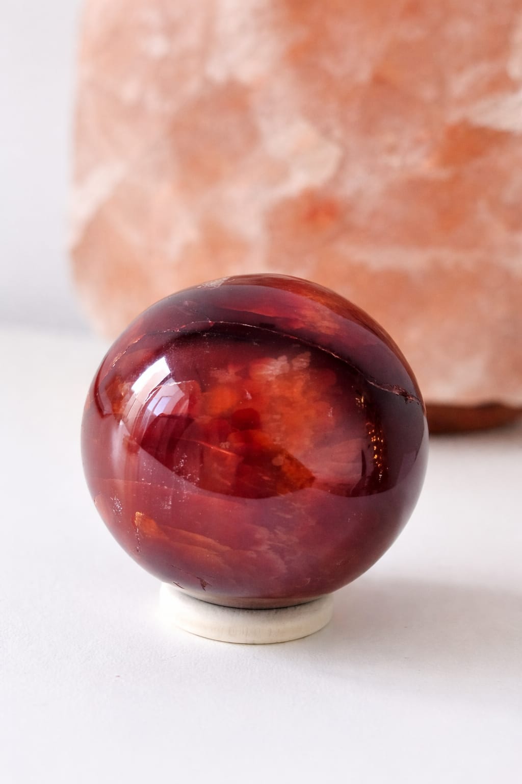Solar Ember Carnelian Sphere