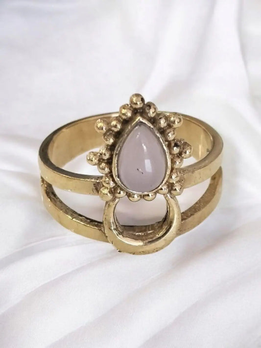Chandra Ring with Rose Quartz Bliss Boho
