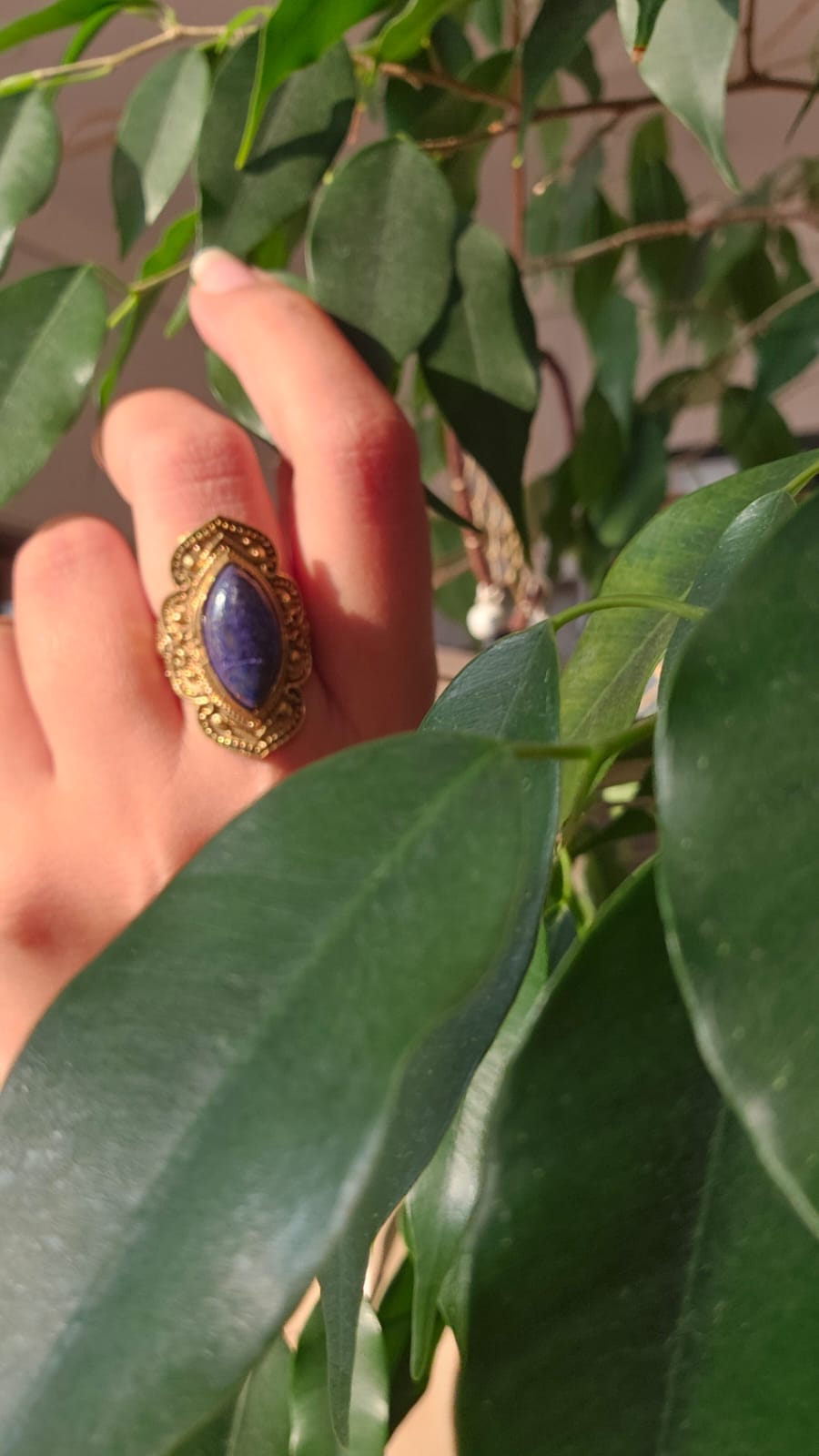 Vintage Aria Ring with Lapis Lazuli Stone