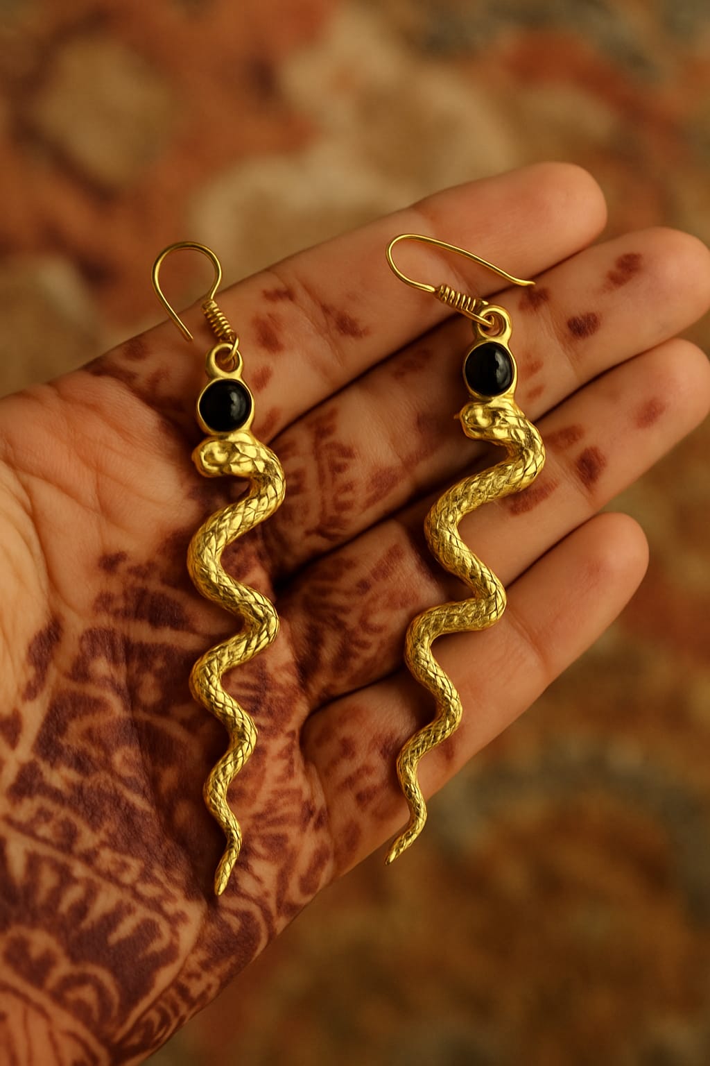 Serpentine Noir Earrings