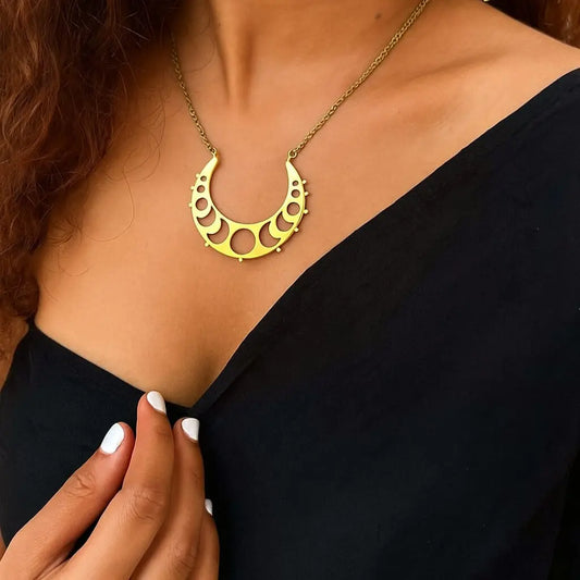 Moon Phases Necklace Bliss Boho