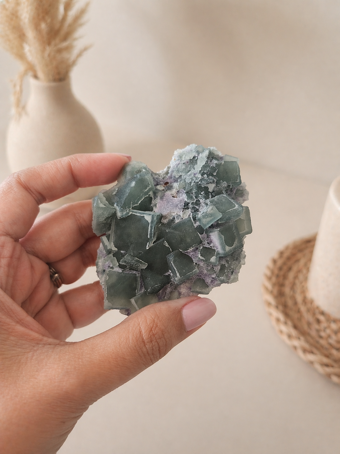 Green Fluorite Cluster