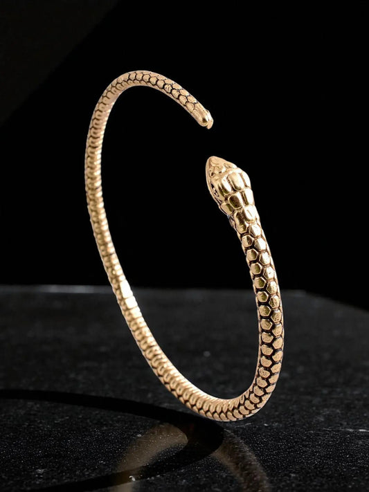 Snake Scale Brass Cuff Bracelet Bliss Boho