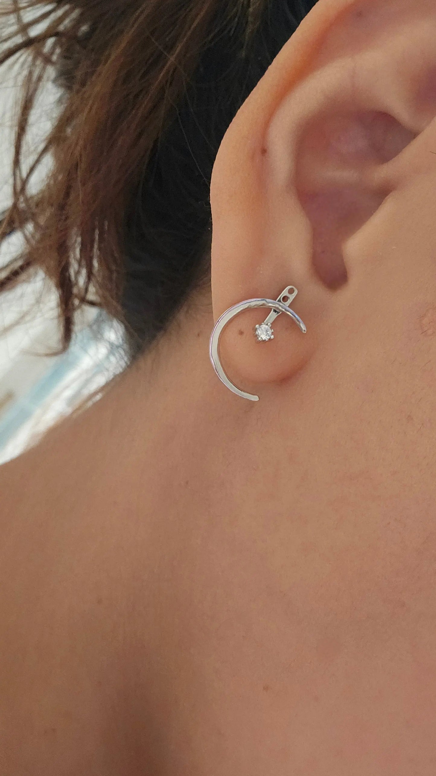 Sterling Silver Moon Earrings Bliss Boho