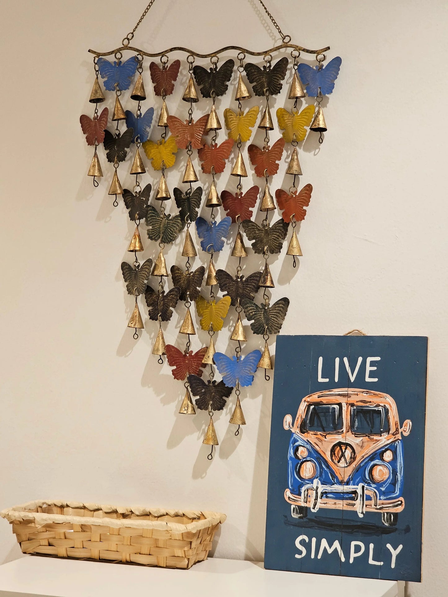 Bohemian Handcrafted  Butterfly Wall Decor Chime Bliss Boho