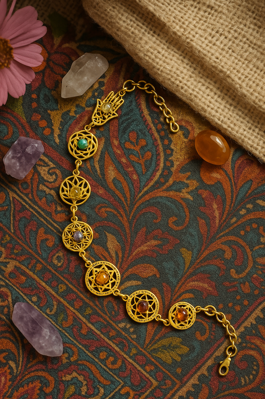 Seven Chakras Stone Bracelet