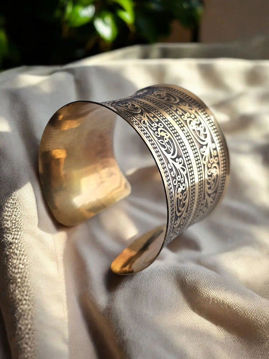 Tribal Vintage Wide Cuff Bracelet Bliss Boho