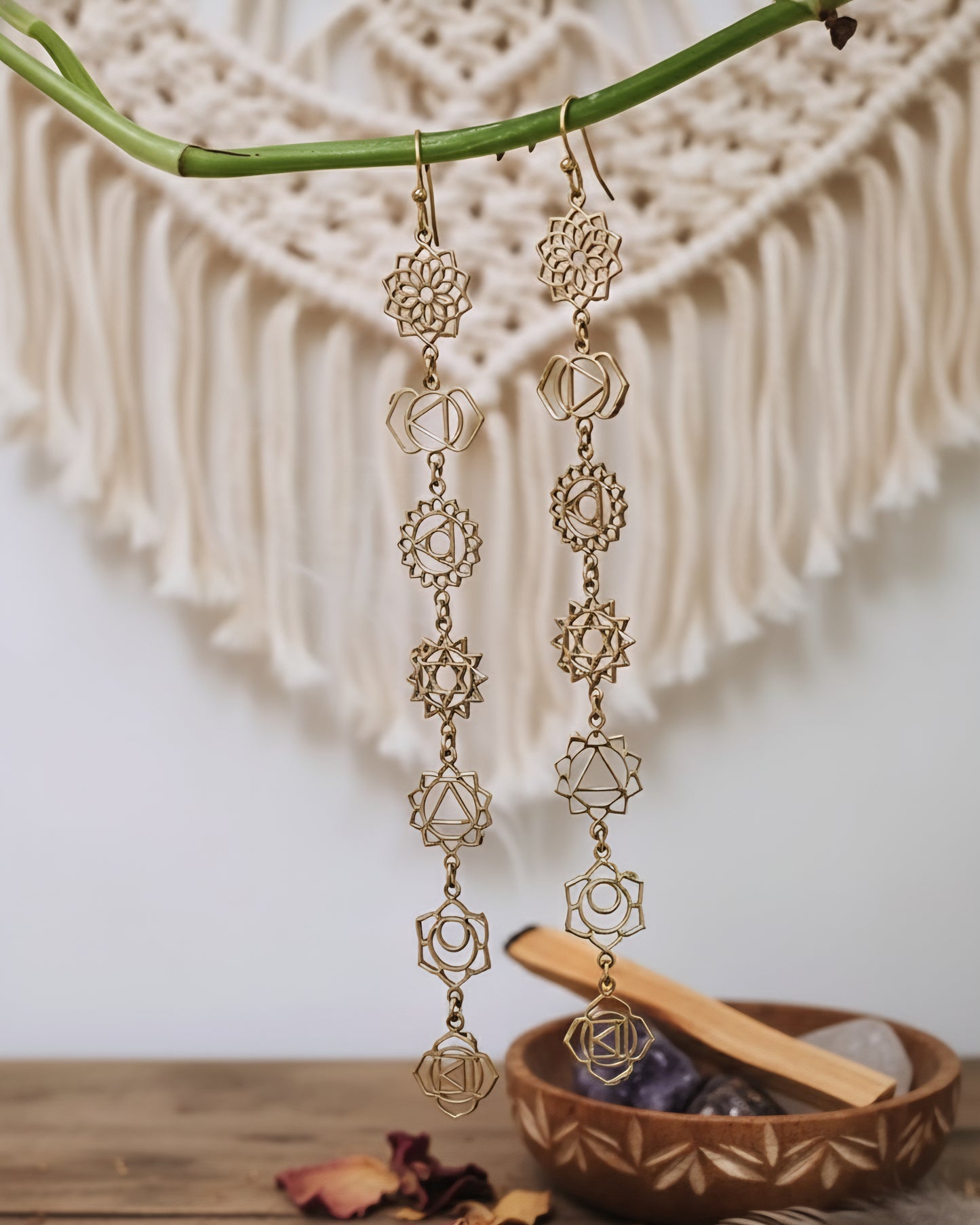 Handcrafted Seven Chakras Earrings – Balance & Harmony