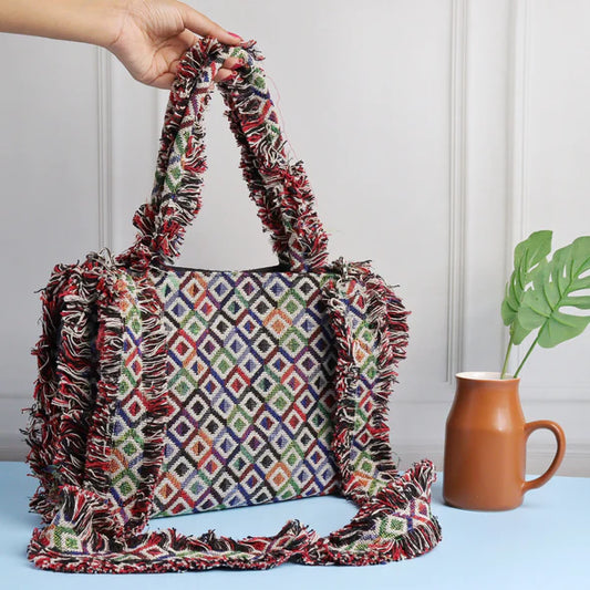 Discover the Bohemian Jacquard Tote