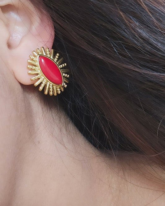 Crimson Halo Studs