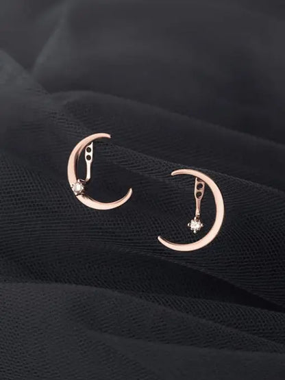 Sterling Silver Moon Earrings Bliss Boho