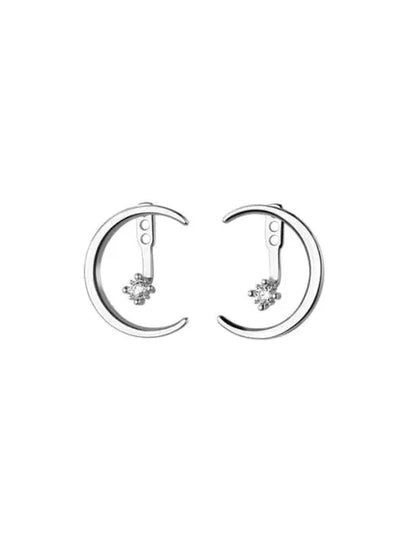 Sterling Silver Moon Earrings Bliss Boho