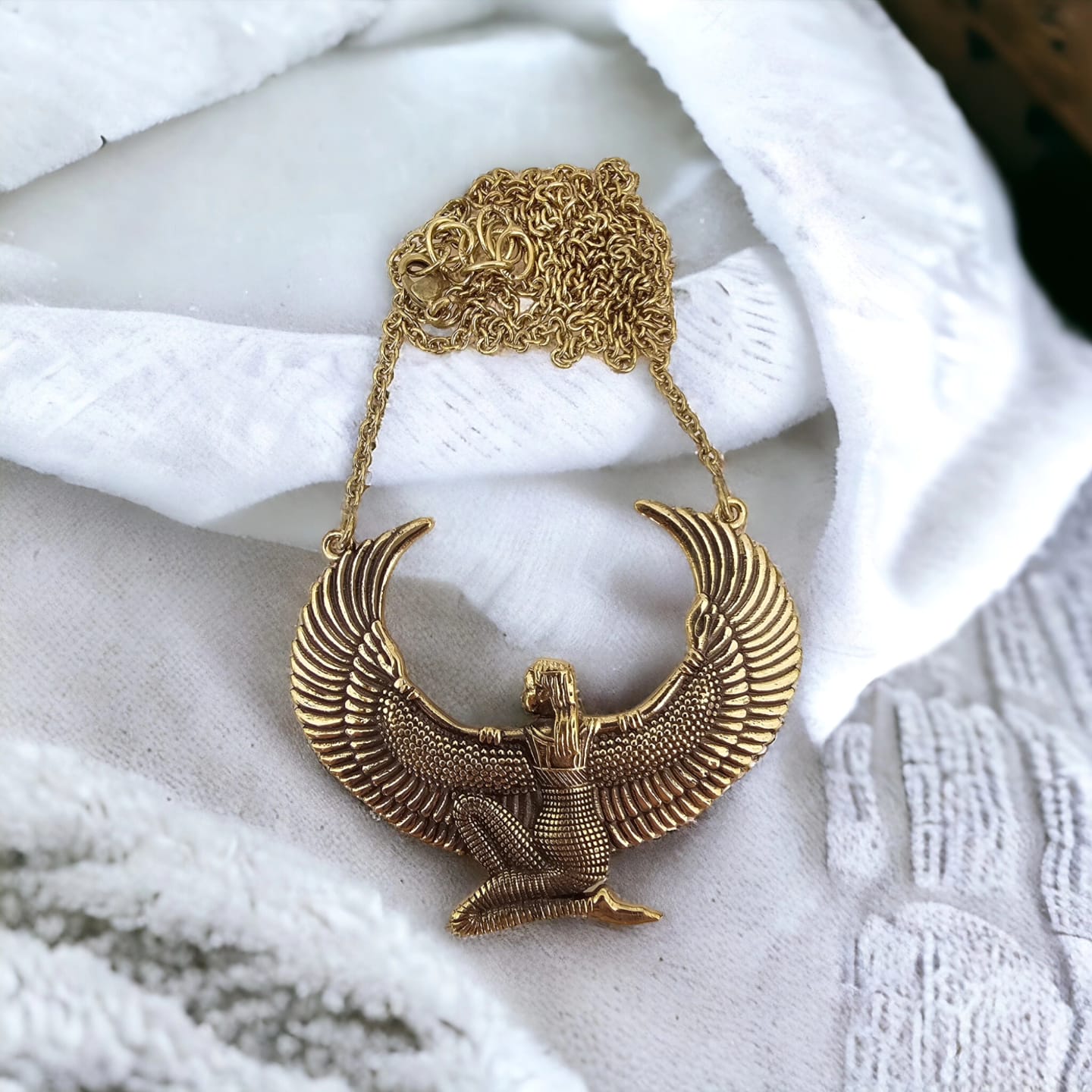 Isis Winged Serenity Necklace - Bliss Boho