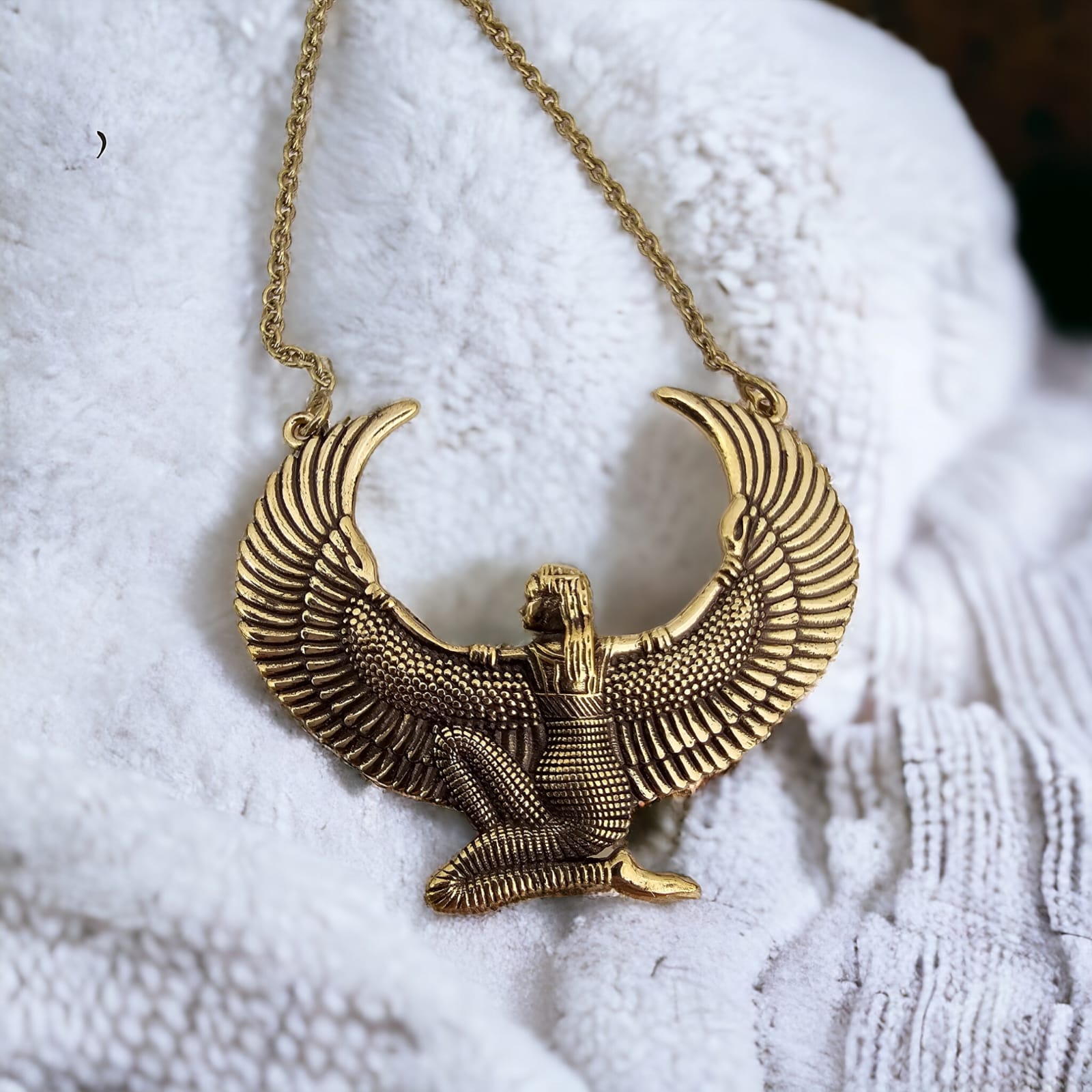 Isis Winged Serenity Necklace - Bliss Boho