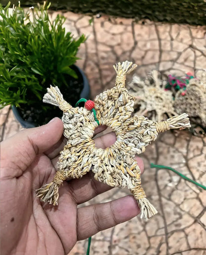 Handwoven Christmas tree decor Set of 2 pieces Bliss Boho