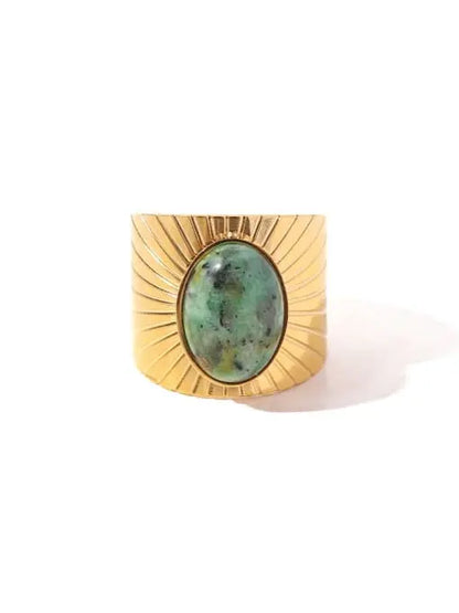 Riverie Ring with African Turquoise Bliss Boho