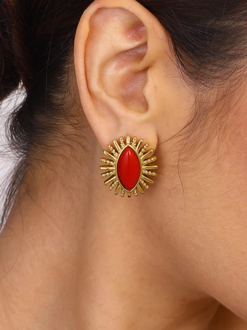 Crimson Halo Studs