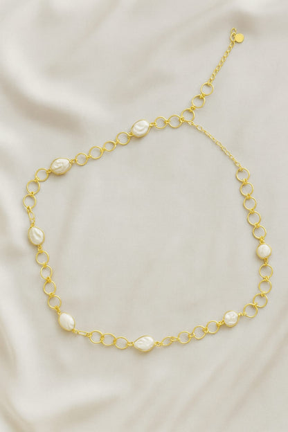 Golden Glow Pearl Chain