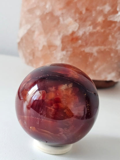 Solar Ember Carnelian Sphere