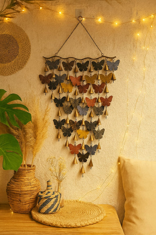 Bohemian Handcrafted  Butterfly Wall Decor Chime