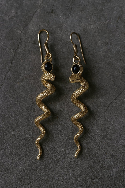 Serpentine Noir Earrings