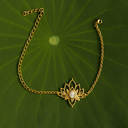 Kamal Moonstone Anklet