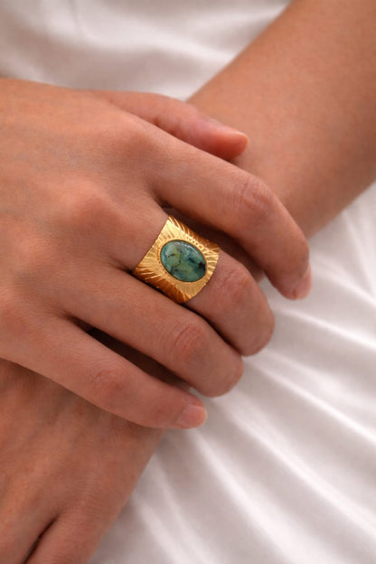 Riverie Ring with African Turquoise