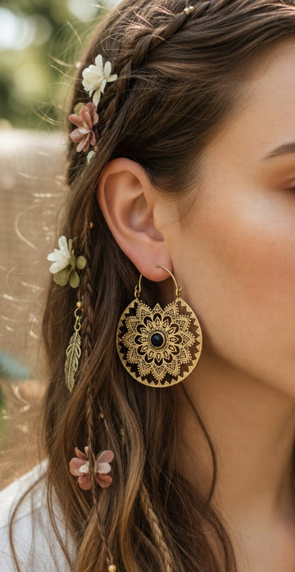 Bohemian Mandala Hoops
