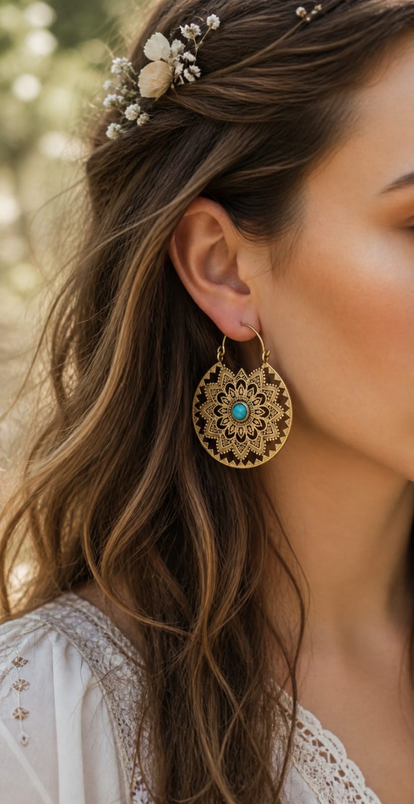 Bohemian Mandala Hoops
