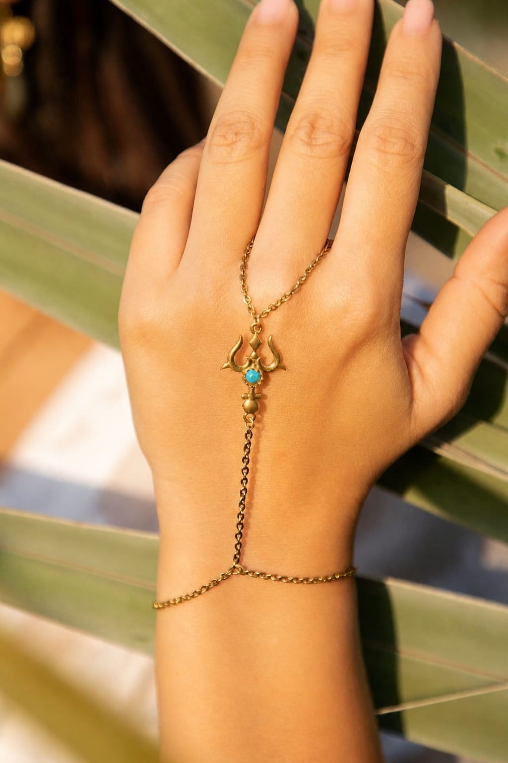 Bohemian Trishul Hand Chain
