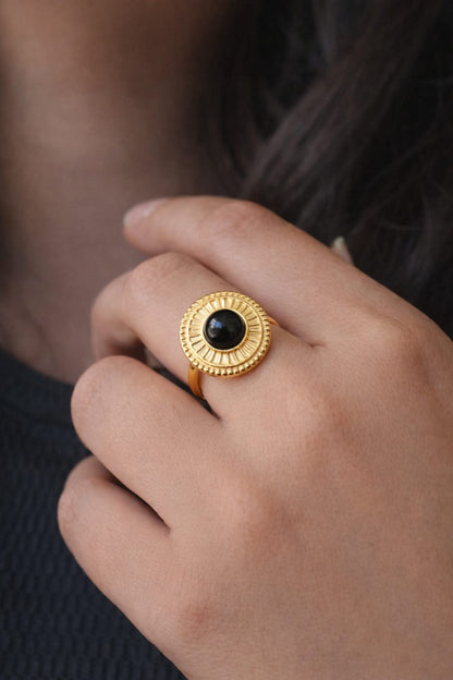 Obsidian Guardian Ring