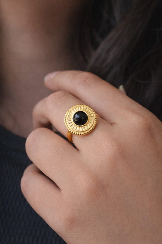 Obsidian Guardian Ring