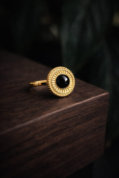 Obsidian Guardian Ring