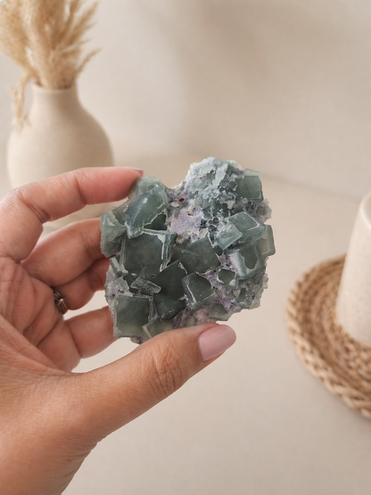 Green Fluorite Cluster