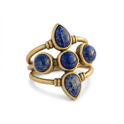 Bohemian Lapis Lazuli Statement Ring