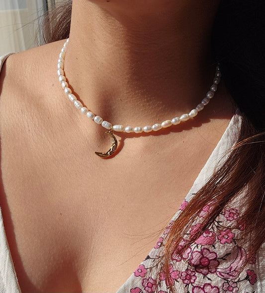 Moonlit Freshwater Pearl Necklace