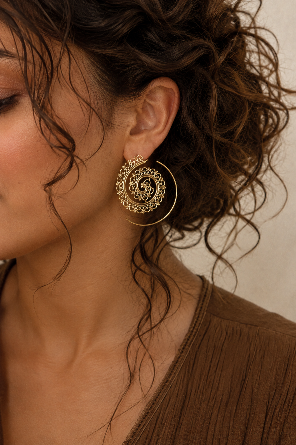 Tribal  Spiral Earrings