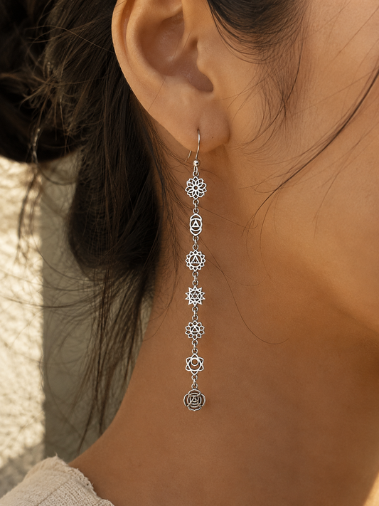 Seven Chakra Drop Earrings